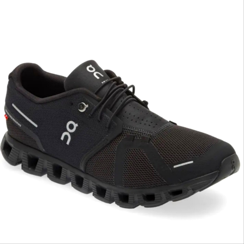 ON Cloud 5 Running Mens All Black Shoes Size 12